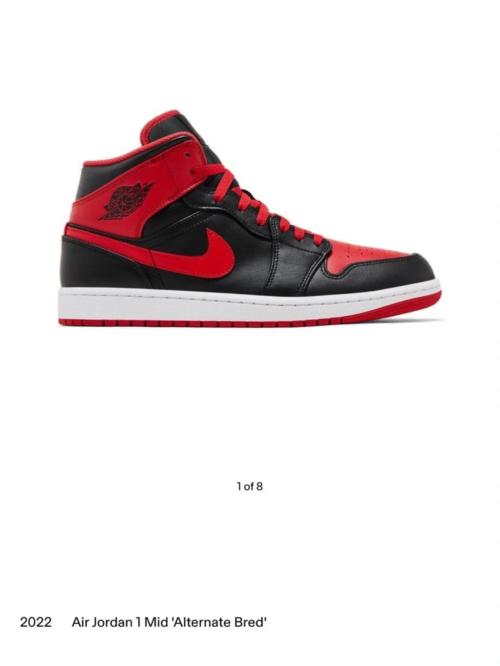 2022 Air Jordan 1 Mid 'Alternate Bred'